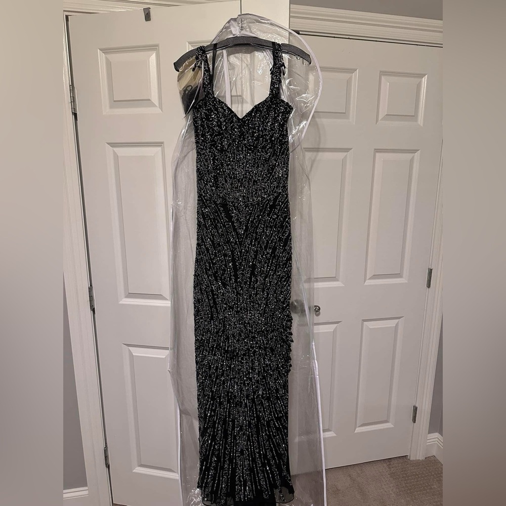 Primavera Couture Strapless Black Dress